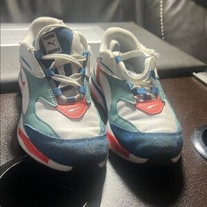 Puma Kids' Blue and Red Sneakers